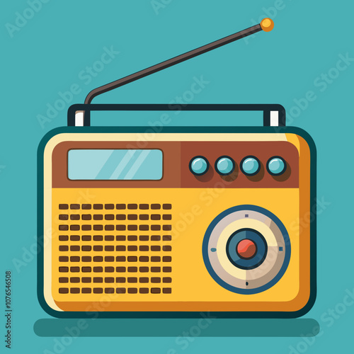 retro radio illustration