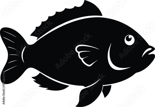 Solid color Goliath Grouper animal vector design