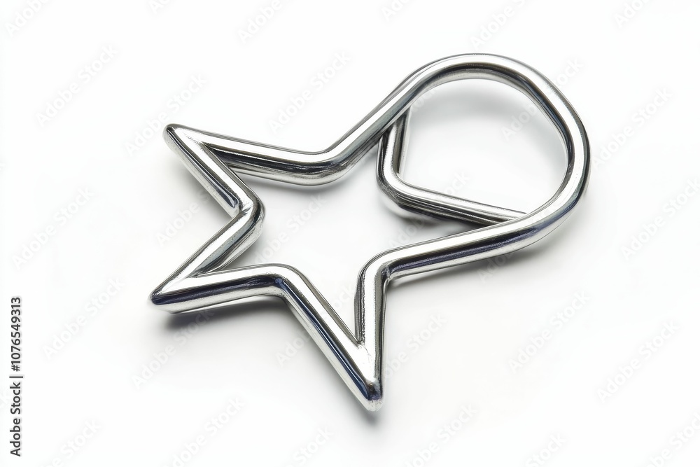 Metal puzzle shaped like a star. Metal puzzle shaped like a star.