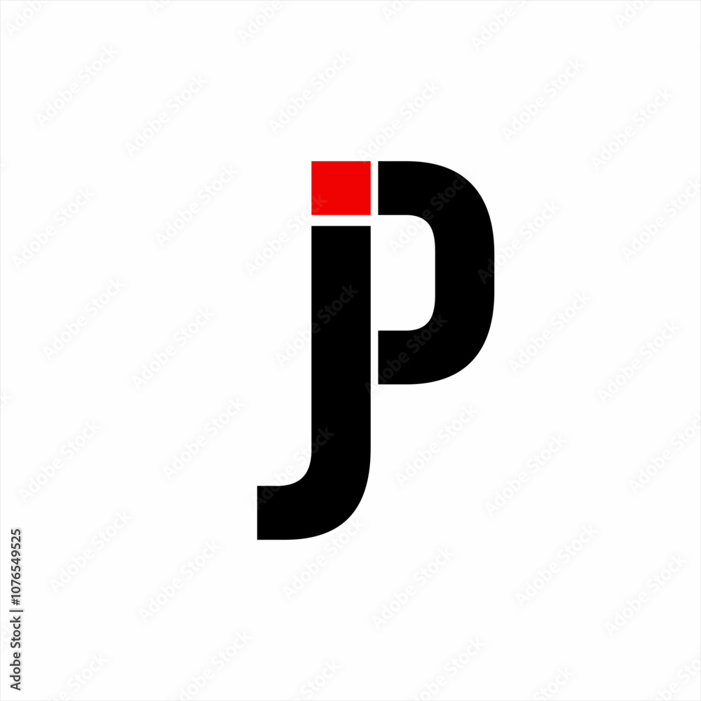 Simple initial letter JP logo design. Simple initial letter JP logo design.