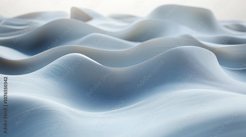 Flowing Lines on Isolated White Background Flowing Lines on Isolated White Background