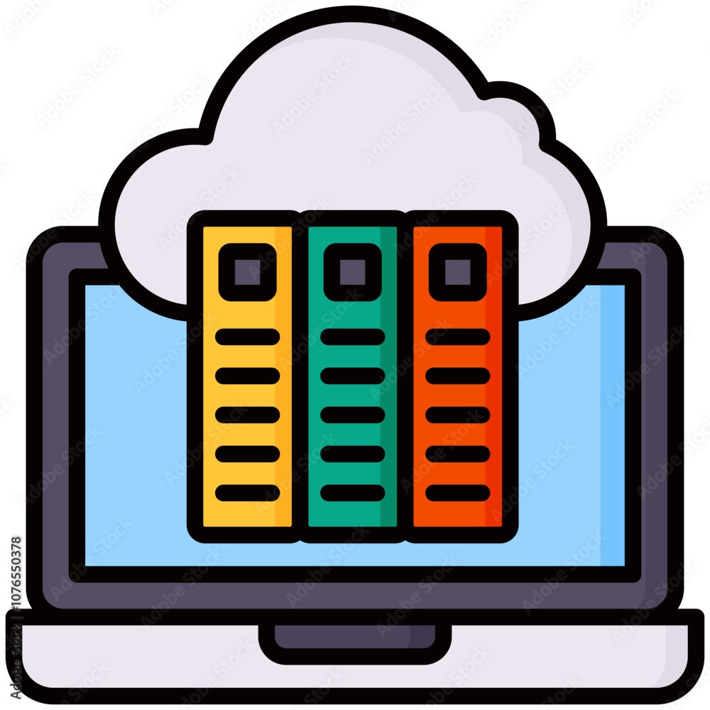 Cloud Library Icon Cloud Library Icon