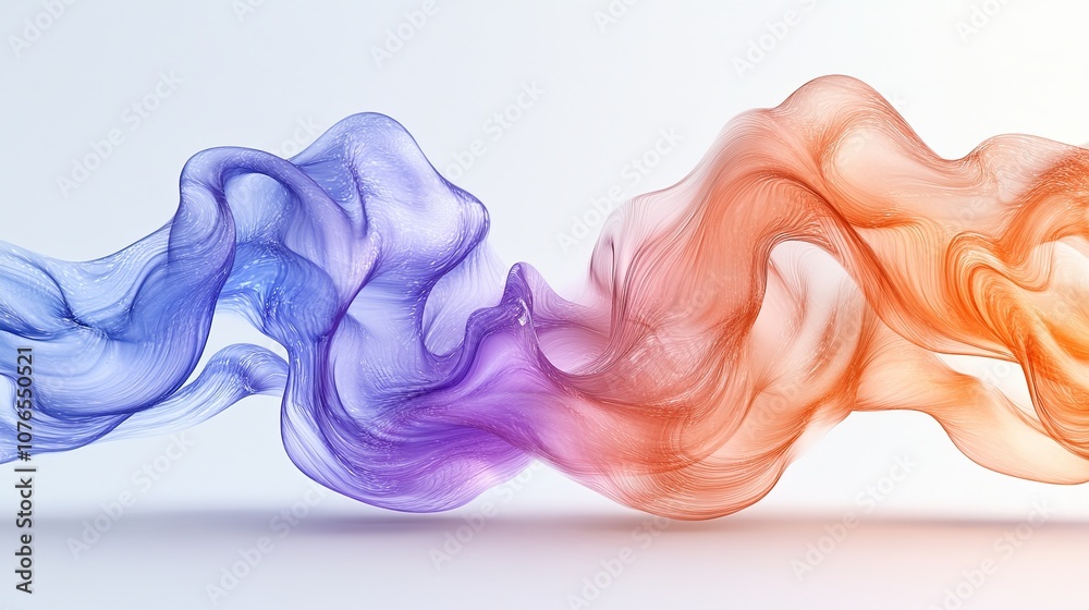 Fototapeta premium Colorful Swirls on White Background for Creative Projects