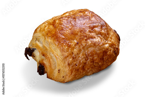 Fotografia Pain au chocolat croissant isolated