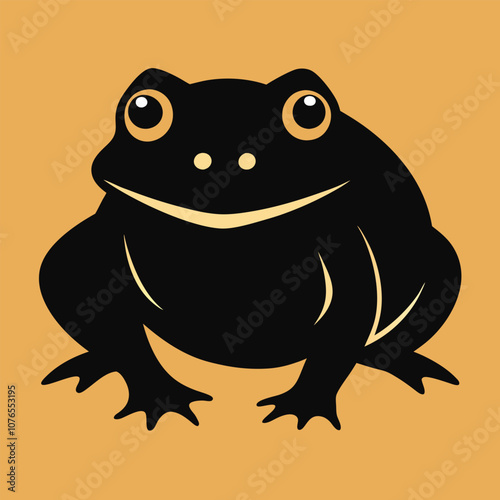 Solid color Goliath Frog animal vector design