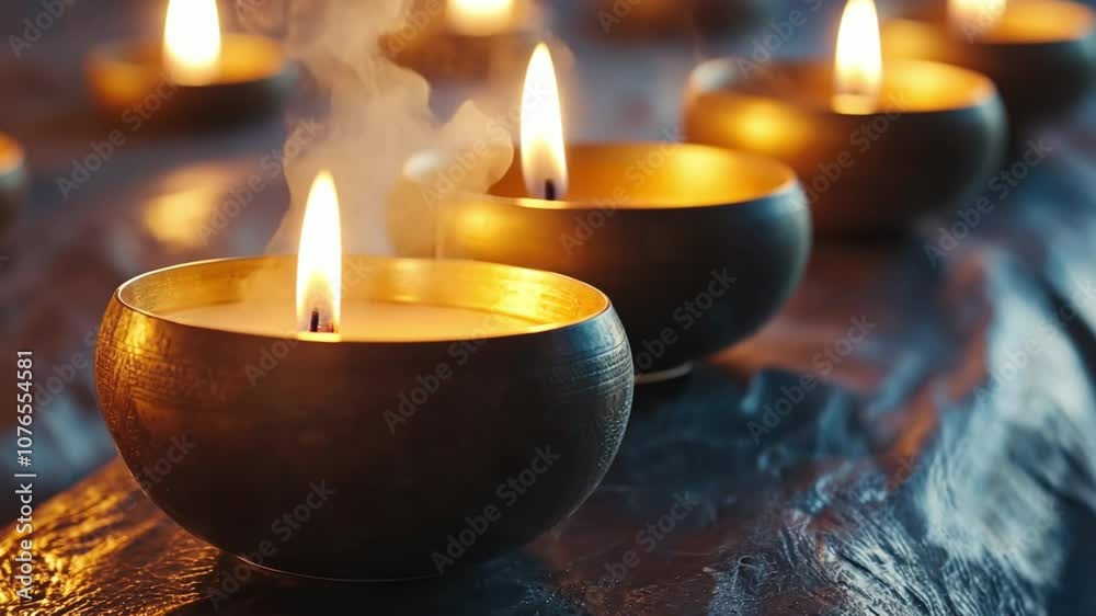 A sound bath meditation session, using soothing sounds to create a calming and peaceful experience. A sound bath meditation session, using soothing sounds to create a calming and peaceful experience.