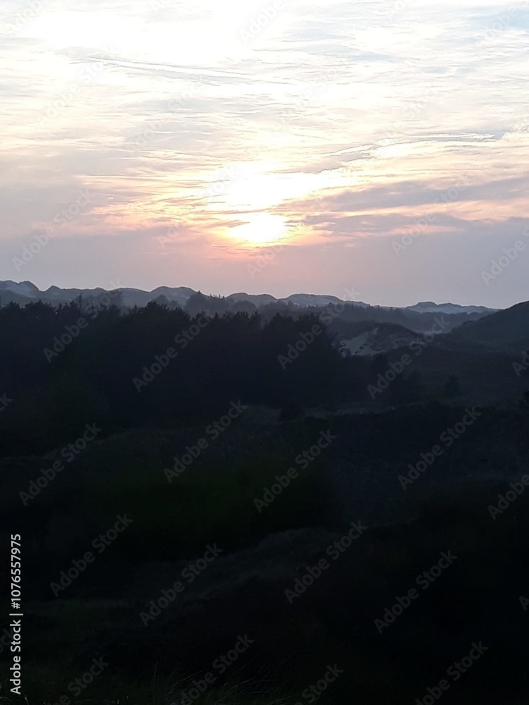 Fototapeta premium sunset in the mountains