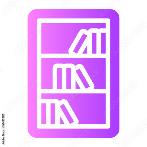 bookshelf gradient icon