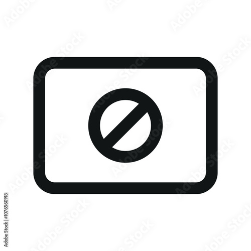 Free Download Blocked bank card UI icon, block card simple line user interface vector symbol - GFXLoad