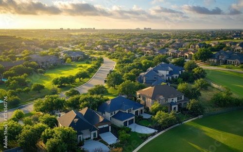 Aerial View of a Suburb