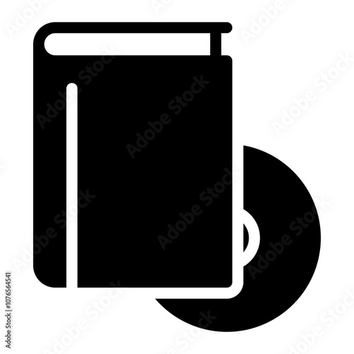 audio book glyph icon
