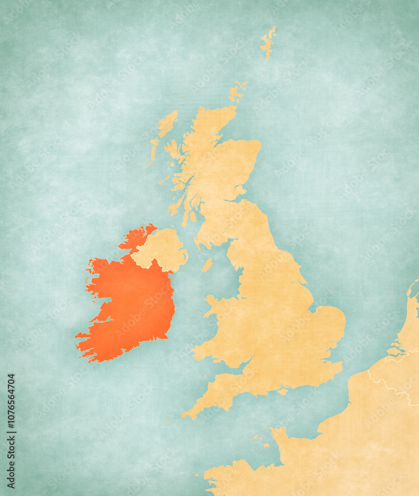 Map of British Isles - Ireland Map of British Isles - Ireland
