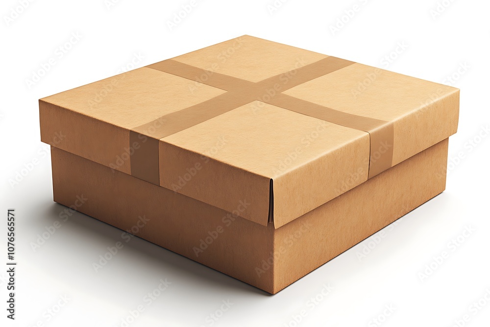 Fototapeta premium cardboard box isolated on white