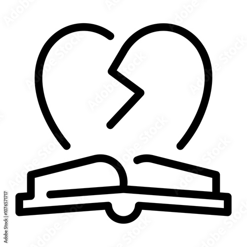 love books line icon