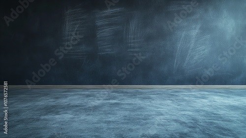 Blank wide screen real chalkboard background texture in collection

 photo