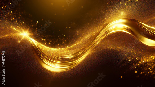 Wallpaper Mural The background is a gold scent flow with gold glitter smoke particles. Shimmering light spray with golden glitter fluid sparkles and golden flares shining like gold flares. Torontodigital.ca