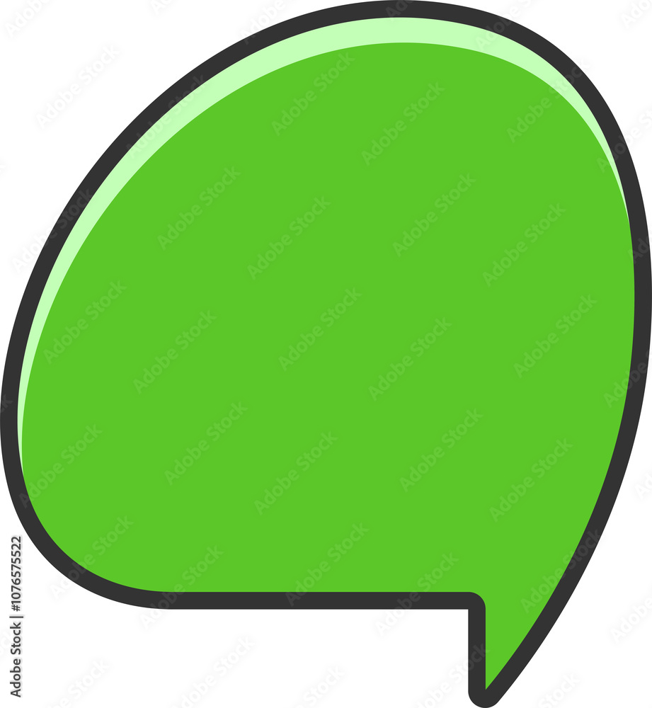 Blank Green Speech Bubble Illustration Blank Green Speech Bubble Illustration
