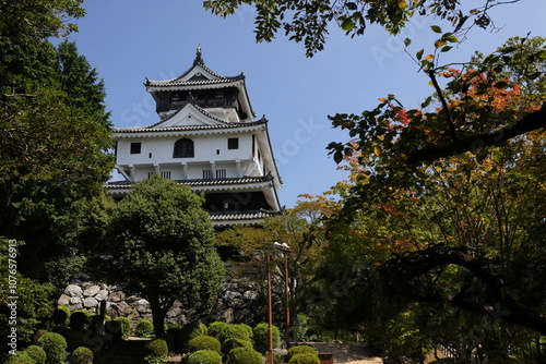 晴れた日の岩国城