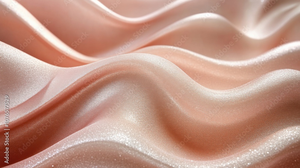 Obraz premium Elegant Soft Waves of Shimmering Satin Fabric