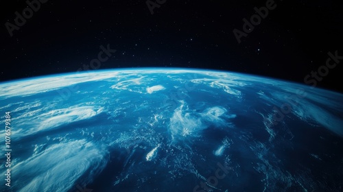 Spacecraft enters earth's orbit discover the stunning bright blue planet from above with captivating views of our atmosphere and beyond