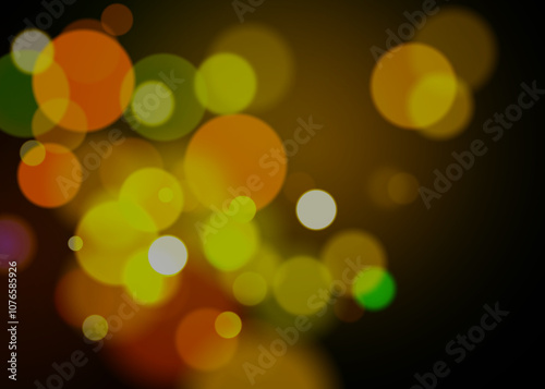 Bokeh Photo Overlay on Black Background. Beautiful Soft Light Bokeh Effect. Ideal for Photography, Graphic Design, and Video Editing.