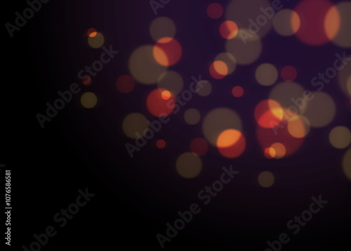 Bokeh Photo Overlay on Black Background. Beautiful Soft Light Bokeh Effect. Ideal for Photography, Graphic Design, and Video Editing.