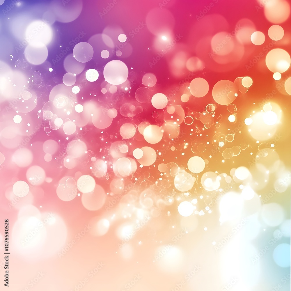 Obraz premium Colorful Bokeh Sparkle abstract background blurred light reflection