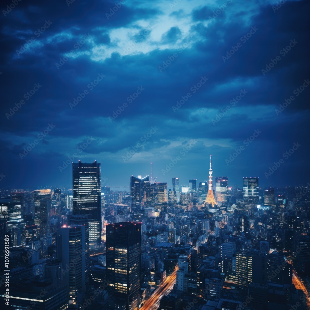 Fototapeta premium Cityscape nature architecture metropolis.