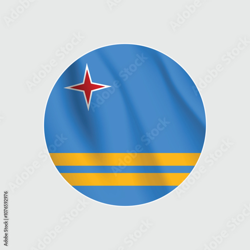 Aruba national flag circle sign vector Free Download Aruba national flag circle sign vector - GFXLoad