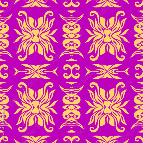 Floral Patterns: Fuchsia and Sunshine Yellow