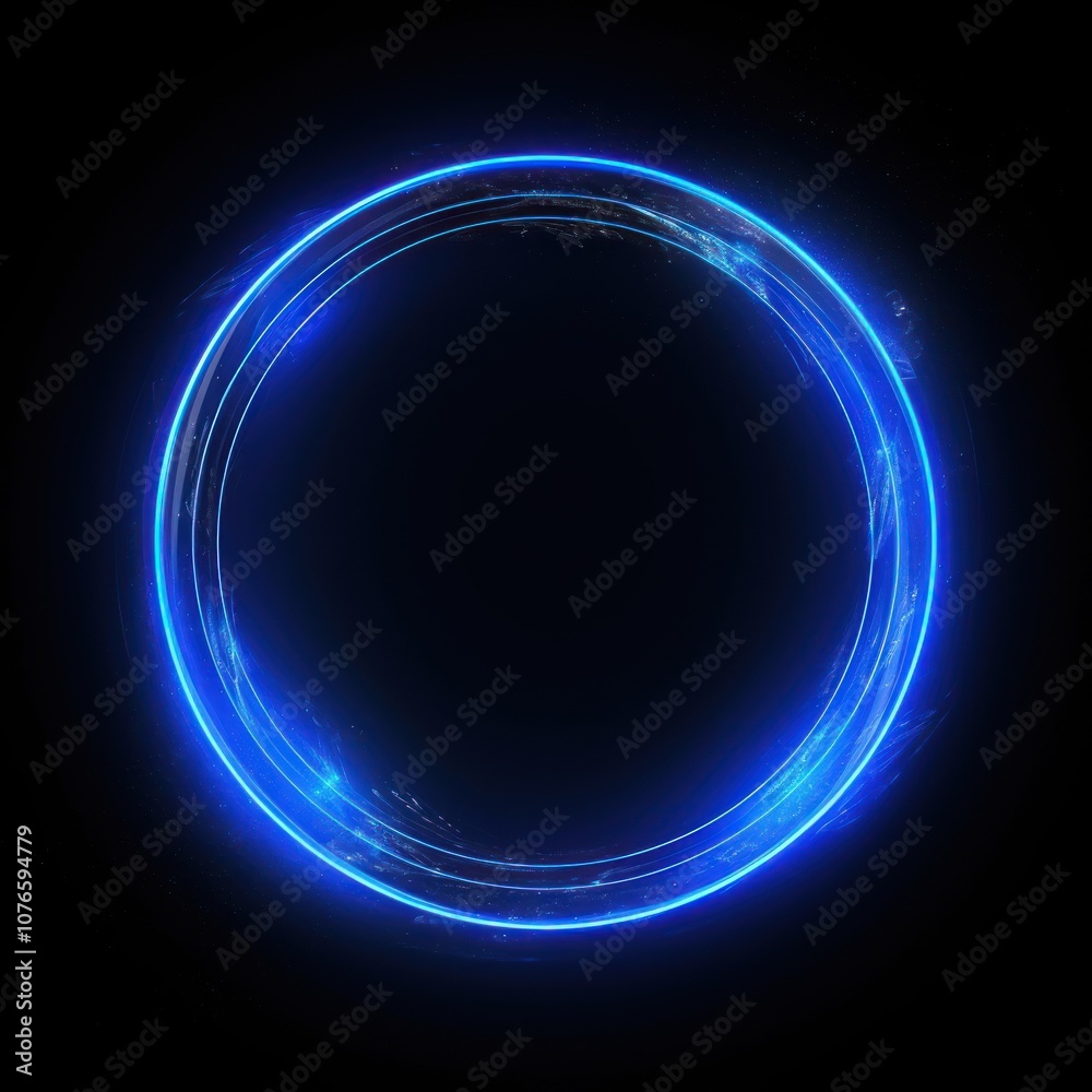 Obraz premium Blue light ring effect image