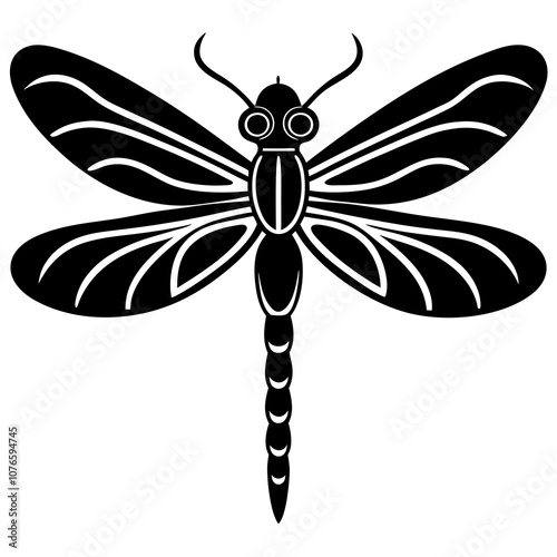 dragonfly on white background