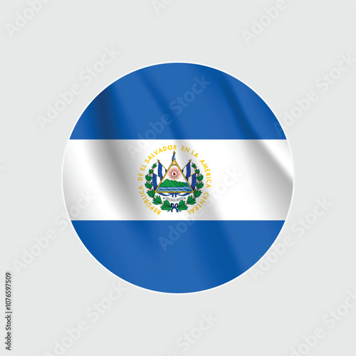 Free Download EL Salvador national flag circle sign vector - GFXLoad