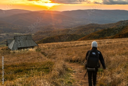 Fototapeta Naklejka Na Ścianę i Meble -  Polish Wilderness in Full Fall Color: Bieszczady