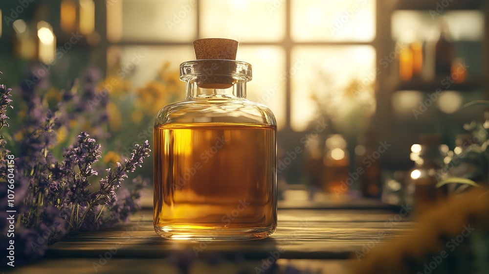 Bottle of essential oil aromatherapy modern apothecary
Bottle of essential oil aromatherapy modern apothecary