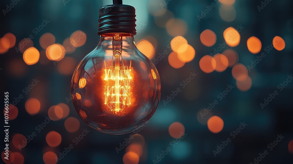 Image of A Light Bulb Depicting An Idea, Generative AI