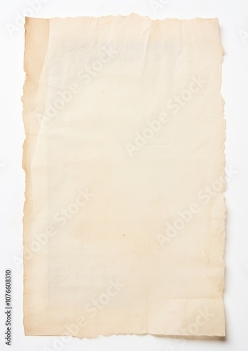 Vintage torn parchment paper