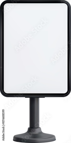 Vector illustration of a blank vertical display stand, ideal for advertising, promotional content, marketing materials, and signage mockups. Perfect for showcasing branding designs