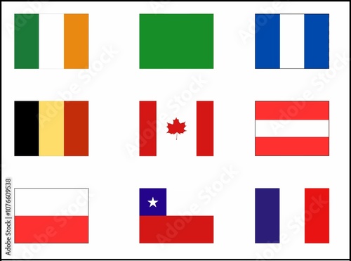 Free Download Different colors flags - GFXLoad