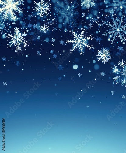 Enchanting Winter Wonderland with Sparkling Snowflakes and Icy Crystals