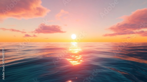 Sunset Over the Ocean