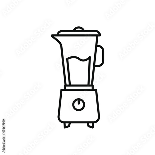 Blender icon Vector flat thin line illustration