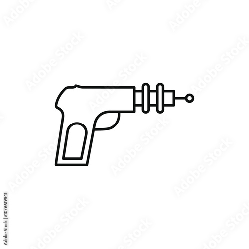 Blaster icon Vector flat thin line illustration