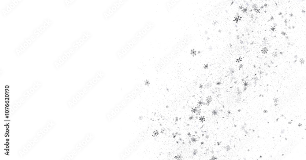 Whirling Snowflakes: Enthralling 3D Illustration of Falling Festive Snow Crystals Whirling Snowflakes: Enthralling 3D Illustration of Falling Festive Snow Crystals