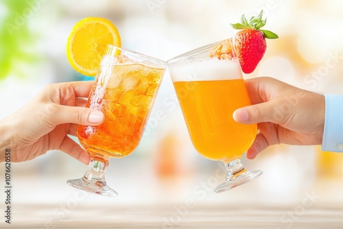 Cheers to refreshing moments enjoying delicious drinks together with friends