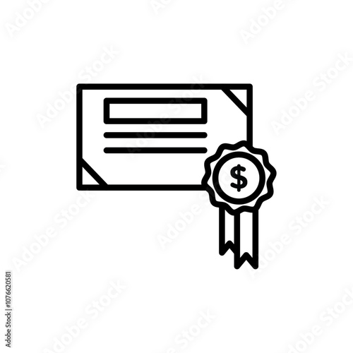 Bonds icon Vector flat thin line illustration