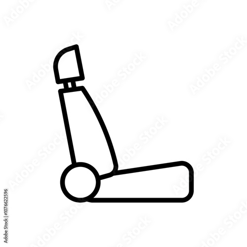Car seat icon Vector flat thin line illustration