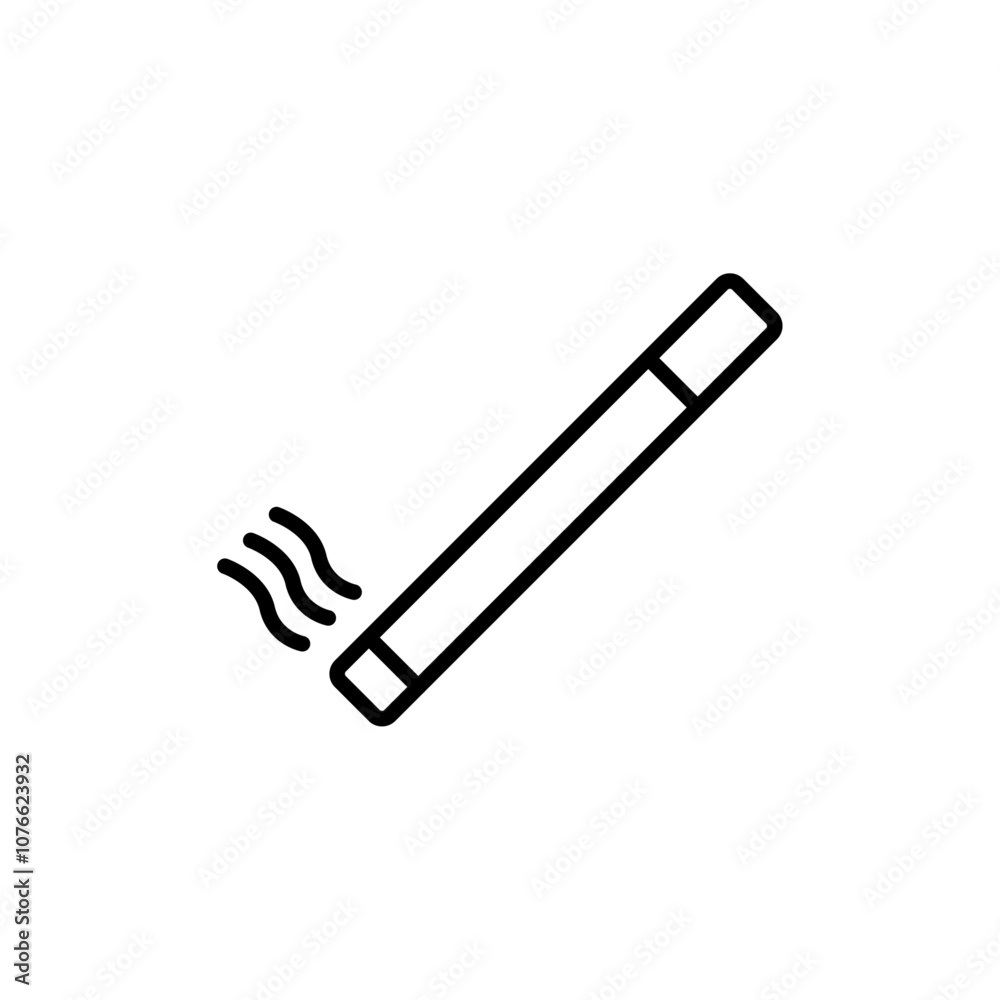 Cigarette icon Vector flat thin line illustration Cigarette icon Vector flat thin line illustration