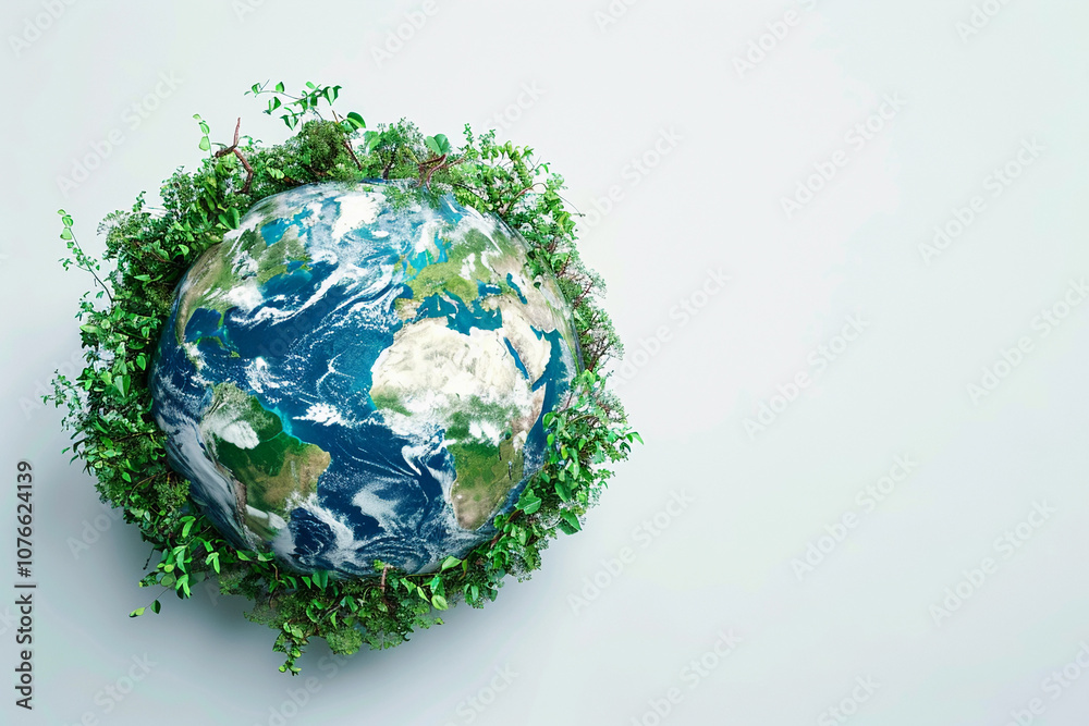 Greeting card with holiday composition for world environment day Greeting card with holiday composition for world environment day