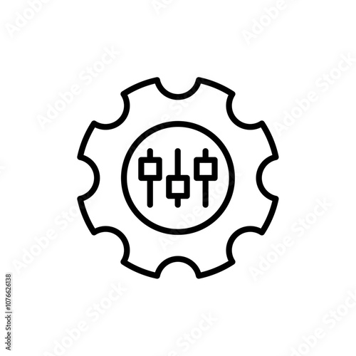 Customized icon Vector flat thin line illustration photo